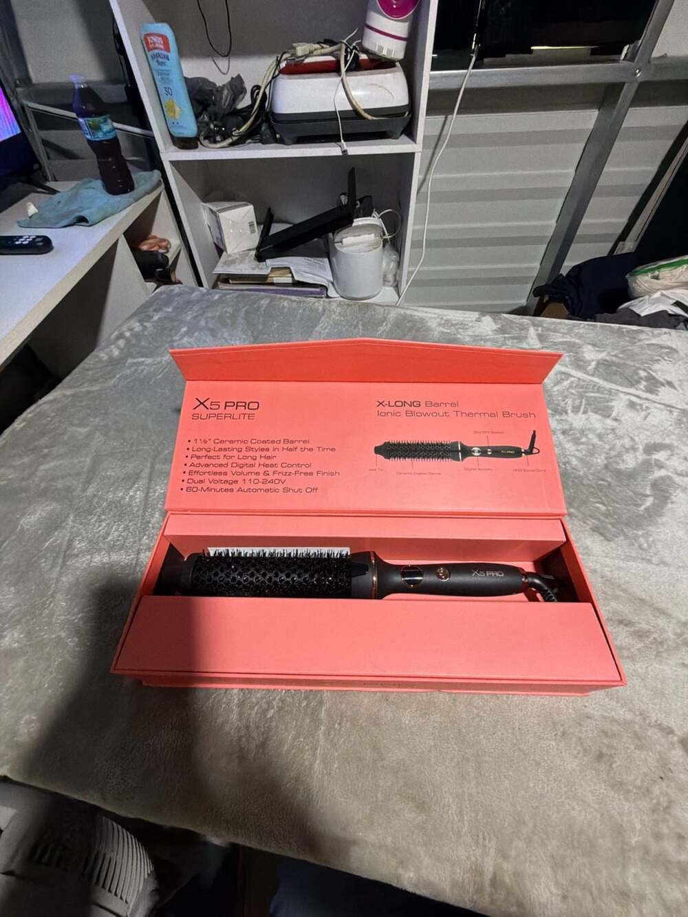 X5 Pro Superlite 1.5 Inch X-Long Barrel Ionic Blowout Thermal Brush